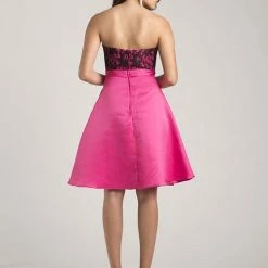 In Stock Adagio BM 107 Short Satin Lace Reception Dress Size 14 White Sweetheart