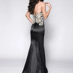 In Stock Mermaid Dresses Envious Couture 15140 Size 4 Prom Dress Pageant Gown Gold Black