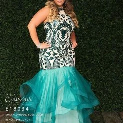 Mermaid Dresses Envious Couture 18034 High Neckline Sequin Mermaid Prom Dress Ruffle Gown 31 Mermaid Dresses Envious Couture 18034 High Neckline Sequin Mermaid Prom Dress Ruffle Gown