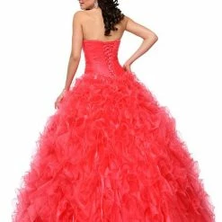 In Stock Envious Couture 2167 Size 12 Quinceanera Ballgown Dress Crystal Ruffle Pink Ballgown Dresses