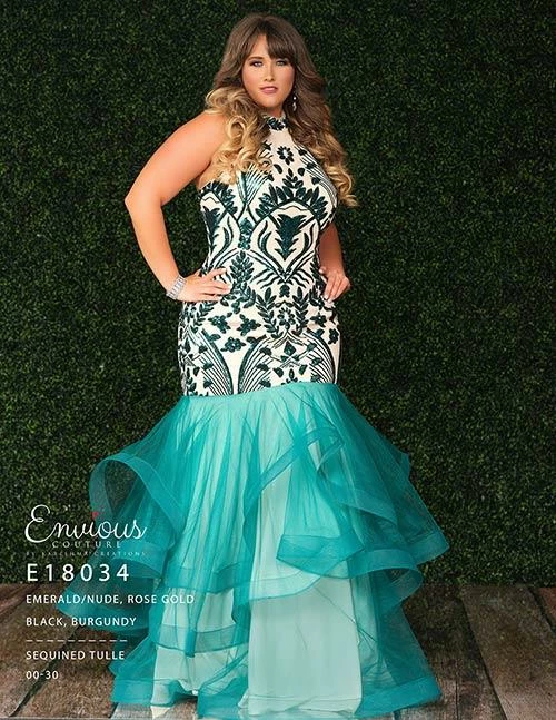 Envious Couture 18034 Sequin Prom Dress High Neckline Mermaid Halter 9 Envious Couture 18034 Sequin Prom Dress High Neckline Mermaid Halter
