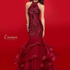Mermaid Dresses Envious Couture 18034 High Neckline Sequin Mermaid Prom Dress Ruffle Gown 28 Mermaid Dresses Envious Couture 18034 High Neckline Sequin Mermaid Prom Dress Ruffle Gown