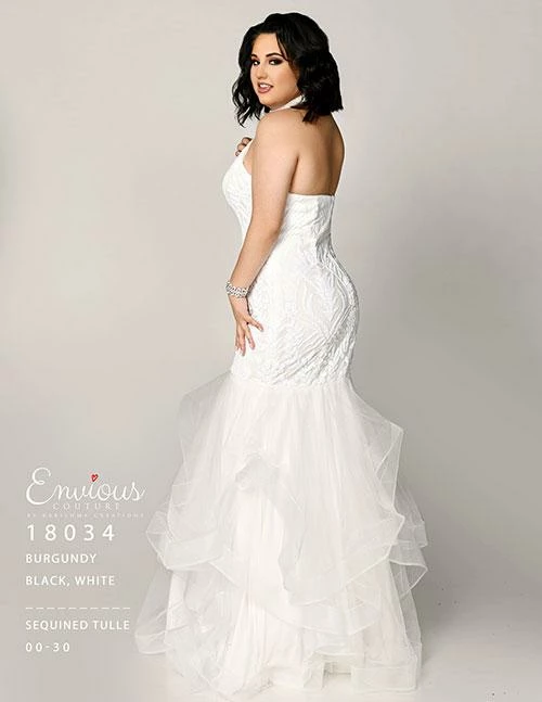 Mermaid Dresses Envious Couture 18034 High Neckline Sequin Mermaid Prom Dress Ruffle Gown 15 Mermaid Dresses Envious Couture 18034 High Neckline Sequin Mermaid Prom Dress Ruffle Gown