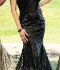 Envious Couture E1434 Sequin Embellished Mermaid Prom Dress Ruffle Formal