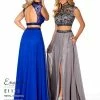 In Stock Envious Couture E1172 Royal Size 8 Two Piece Prom Dress Backless Maxi Slit Backless Dresses