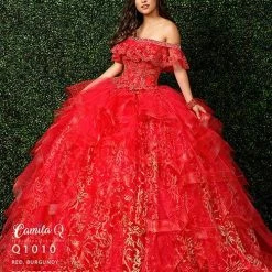 Camila Q Quinceanera Dress 1010 Off Shoulder Ruffle Layer Ballgown Princess Ballgown Dresses