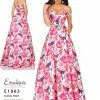 In Stock Envious Couture 1063 Size 8 Off The Shoulder Prom Dress Pockets A Line Floral