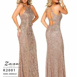 In Stock Zasa Chic Style 2001 Emerald Size 4 Prom Dress Pageant Gown