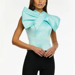 Ashleylauren Ashley Lauren 9003 Dramatic Bow Top