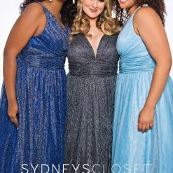 Discontinued Long Sleeve Dresses Sydneys Closet SC 7284 V Neckline Wide Straps Plus Size Prom Dress Evening Gown 21 Discontinued Long Sleeve Dresses Sydneys Closet SC 7284 V Neckline Wide Straps Plus Size Prom Dress Evening Gown