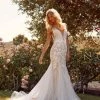 Nox Anabel JE917 3D Floral Lace Mermaid Wedding Dress Bridal Gown Boho Train Mermaid Dresses