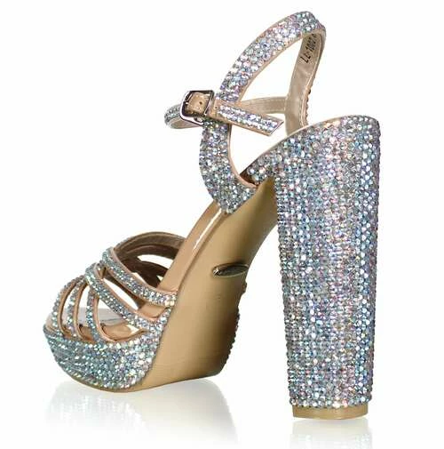 Formal Shoes Marc Defang JENNA AB CRYSTALS 5" Platform Pageant Heel Prom Shoes 4 Formal Shoes Marc Defang JENNA AB CRYSTALS 5" Platform Pageant Heel Prom Shoes