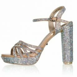 Formal Shoes Marc Defang JENNA AB CRYSTALS 5" Platform Pageant Heel Prom Shoes 10 Formal Shoes Marc Defang JENNA AB CRYSTALS 5