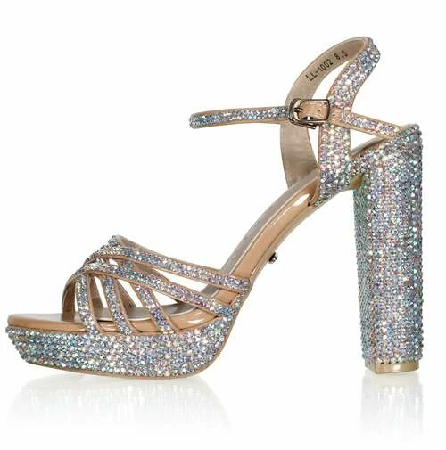 Formal Shoes Marc Defang JENNA AB CRYSTALS 5" Platform Pageant Heel Prom Shoes 5 Formal Shoes Marc Defang JENNA AB CRYSTALS 5" Platform Pageant Heel Prom Shoes
