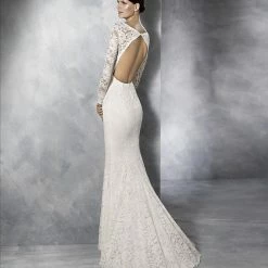 In Stock Mermaid Dresses White One Bridal JIANNA Size 10 Pronovias Wedding Dress Lace Mermaid Sheer Sleeves Gown 12 In Stock Mermaid Dresses White One Bridal JIANNA Size 10 Pronovias Wedding Dress Lace Mermaid Sheer Sleeves Gown