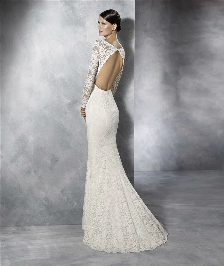 In Stock Mermaid Dresses White One Bridal JIANNA Size 10 Pronovias Wedding Dress Lace Mermaid Sheer Sleeves Gown 7 In Stock Mermaid Dresses White One Bridal JIANNA Size 10 Pronovias Wedding Dress Lace Mermaid Sheer Sleeves Gown