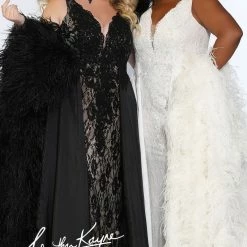 In Stock Johnathan Kayne For Sydney's Closet JK 2016 Size 16 Lace Prom Dress Stingray Dress Long Sleeve Dresses