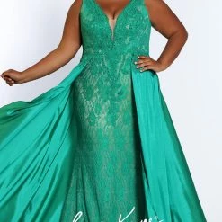 In Stock Johnathan Kayne For Sydney's Closet JK 2016 Size 16 Lace Prom Dress Stingray Dress Long Sleeve Dresses