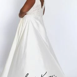 In Stock Long Sleeve Dresses Johnathan Kayne Sydney's Closet JK 2016 Size 18 Plus Size Lace Prom Dress Evening Gown