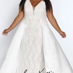 Long Sleeve Dresses Johnathan Kayne For Sydney's Closet JK2016 Plus Size Lace Prom Dress Stingray Dress