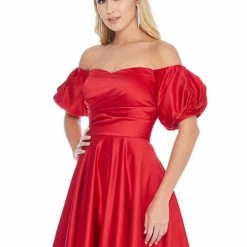 Ashleylauren Ashley Lauren 1790 Off The Shoulder Puff Sleeve Ball Gown Prom Dress Ballgown Dresses