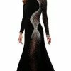 In Stock Johnathan Kayne 6093 Black Size 4 Prom Pageant Dress Jumpsuit Sheer Long Sleeve Jumpsuits & Rompers