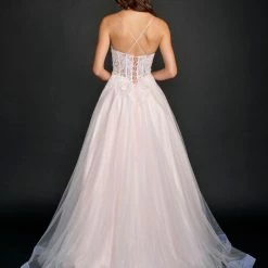 In Stock Nina Canacci 3203 Size 2,8,10,14,18 Long Ballgown Prom Dress Pageant Gown Light Pink Ballgown Dresses