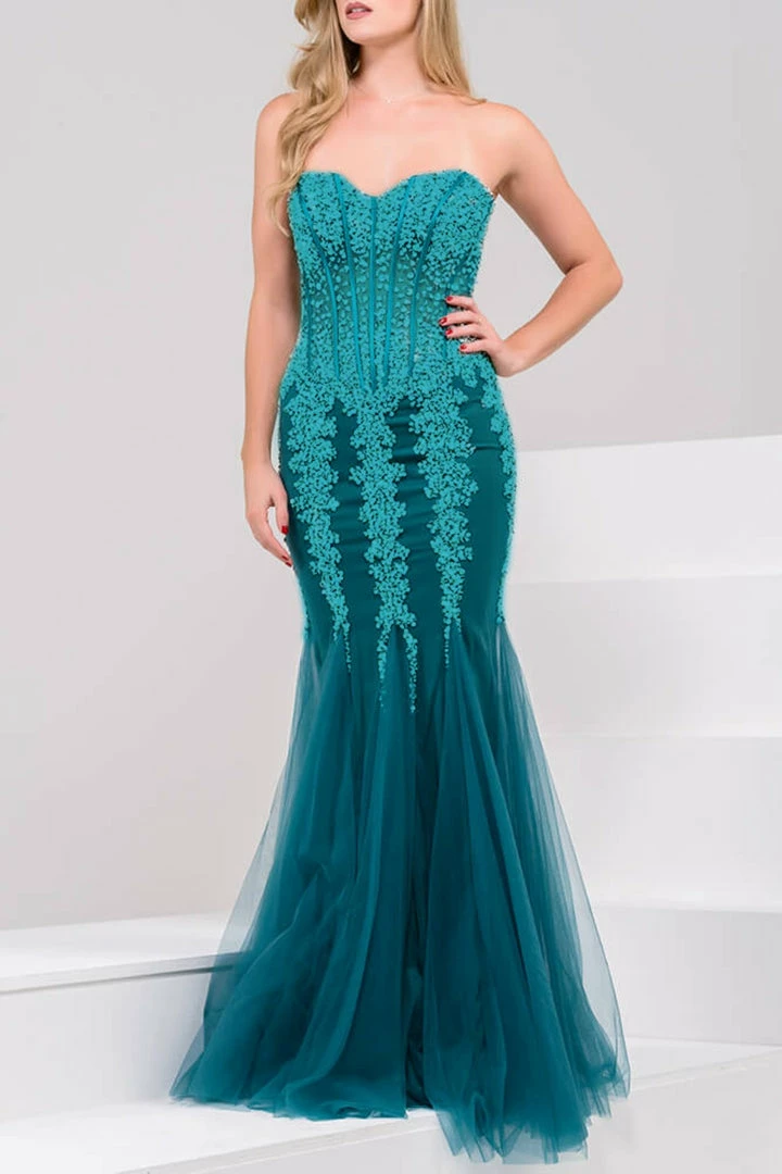 Jovani 5908 Sheer Corset Mermaid Prom Dress Pageant Sexy Embellished Formal Gown 24 Jovani 5908 Sheer Corset Mermaid Prom Dress Pageant Sexy Embellished Formal Gown