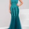 Jovani 5908 Sheer Corset Mermaid Prom Dress Pageant Sexy Embellished Formal Gown