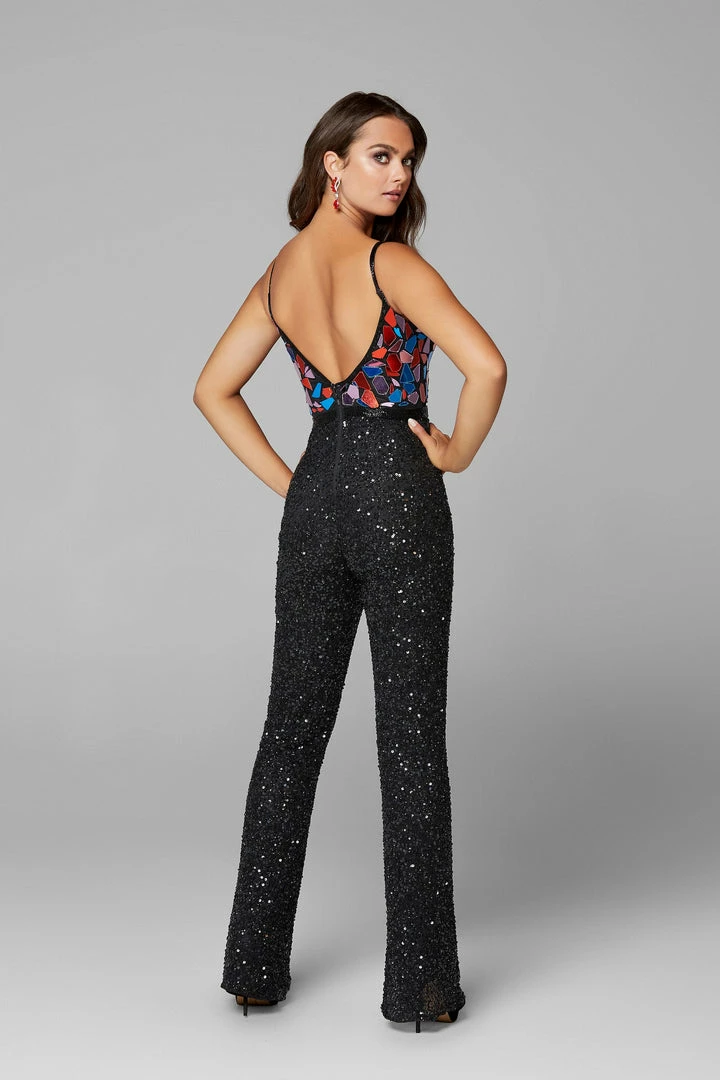 In Stock Backless Dresses Primavera Couture 3608 Size 4 Copper Sequin Jumpsuit Formal Cut Glass V Neck Pant 12 In Stock Backless Dresses Primavera Couture 3608 Size 4 Copper Sequin Jumpsuit Formal Cut Glass V Neck Pant