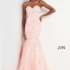 JVN By Jovani Mermaid Dresses Jovani JVN00874 Long Lace Sequin Mermaid Prom Dress Evening Gown Pageant