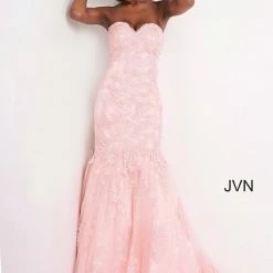 JVN By Jovani Mermaid Dresses Jovani JVN00874 Long Lace Sequin Mermaid Prom Dress Evening Gown Pageant