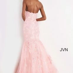 JVN By Jovani Mermaid Dresses Jovani JVN00874 Long Lace Sequin Mermaid Prom Dress Evening Gown Pageant