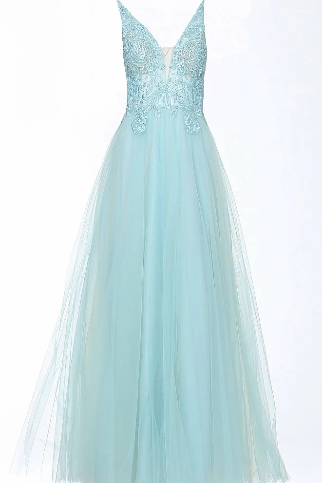 Discontinued Jovani JVN00942 Long Sheer Embroidered Tulle Ball Gown Prom Dress Plunging Neckline 7 Discontinued Jovani JVN00942 Long Sheer Embroidered Tulle Ball Gown Prom Dress Plunging Neckline