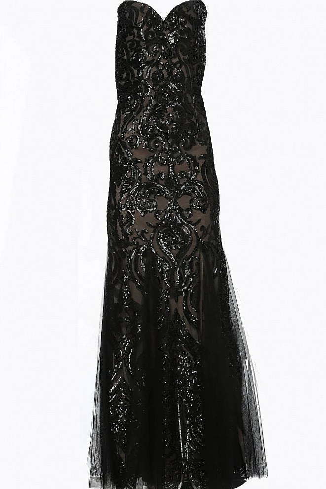 In Stock Jovani JVN00954 Size 18 Plus Sized Sequin Shimmer Mermaid Prom Dress Tulle Embellished Mermaid Dresses 9 In Stock Jovani JVN00954 Size 18 Plus Sized Sequin Shimmer Mermaid Prom Dress Tulle Embellished Mermaid Dresses