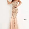 In Stock Jovani JVN00954 Size 18 Plus Sized Sequin Shimmer Mermaid Prom Dress Tulle Embellished Mermaid Dresses