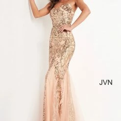In Stock Jovani JVN00954 Size 18 Plus Sized Sequin Shimmer Mermaid Prom Dress Tulle Embellished Mermaid Dresses
