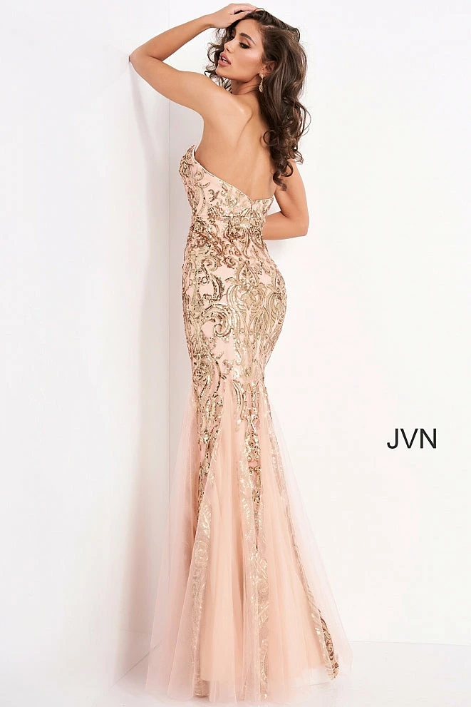 In Stock Jovani JVN00954 Size 18 Plus Sized Sequin Shimmer Mermaid Prom Dress Tulle Embellished Mermaid Dresses 4 In Stock Jovani JVN00954 Size 18 Plus Sized Sequin Shimmer Mermaid Prom Dress Tulle Embellished Mermaid Dresses