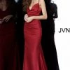 In Stock Jovani JVN00967 Size 6 Burgundy Fitted Shimmer Long Prom Dress Ruched 1 In Stock Jovani JVN00967 Size 6 Burgundy Fitted Shimmer Long Prom Dress Ruched