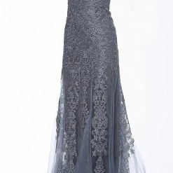 Discontinued Jovani JVN02011 Long Off The Shoulder Prom Dress Embellished Embroidery Gown Fringe & Tassels