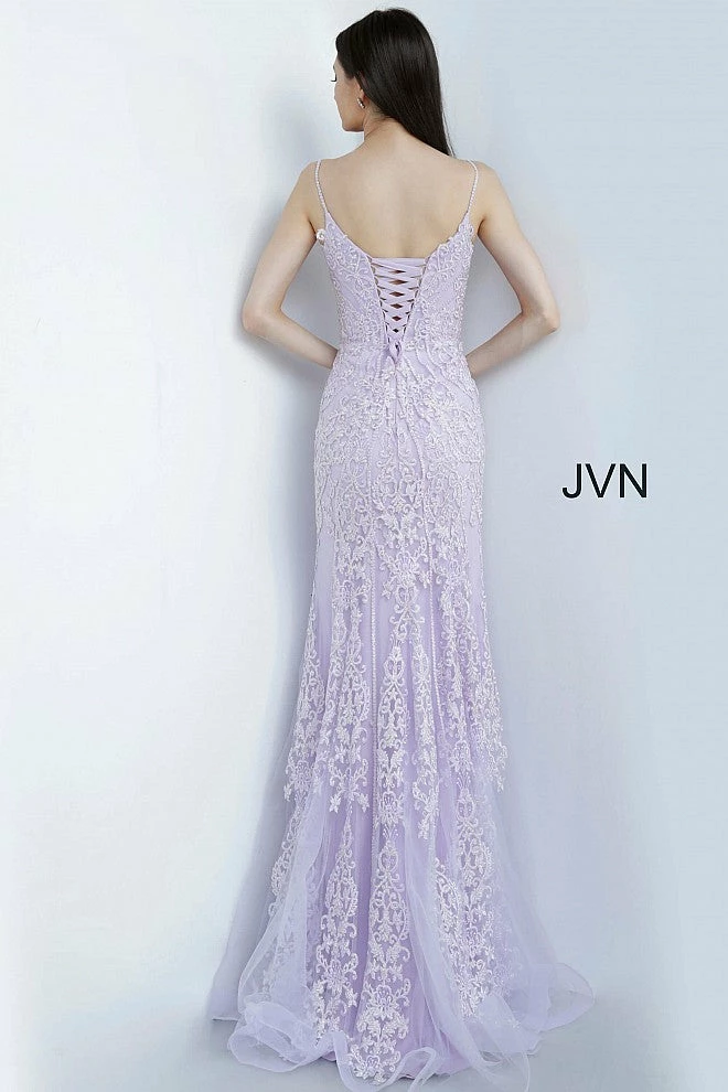 In Stock Mermaid Dresses Jovani JVN02012 Size 10 Lilac Prom Dress Fitted Embroidered Lace Corset Tulle 5 In Stock Mermaid Dresses Jovani JVN02012 Size 10 Lilac Prom Dress Fitted Embroidered Lace Corset Tulle