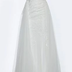 Discontinued Jovani JVN02260 Long Lace Embellished Belt Prom Dress Pageant Gown Tulle