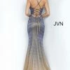 Discontinued Jovani JVN02307 Long Fitted Iridescent Shimmer Prom Dress Purple Gold Mermaid