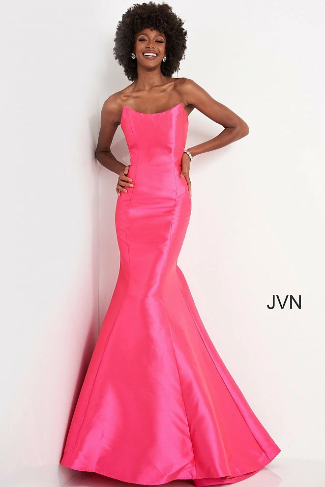 In Stock Jovani JVN02365 Size 6 Long Mikado Fitted Mermaid Pageant Prom Dress Prom Peak Neckline 4 In Stock Jovani JVN02365 Size 6 Long Mikado Fitted Mermaid Pageant Prom Dress Prom Peak Neckline
