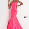In Stock Mermaid Dresses Jovani JVN02365 Size 6 Long Mikado Fitted Mermaid Pageant Prom Dress Prom Peak Neckline