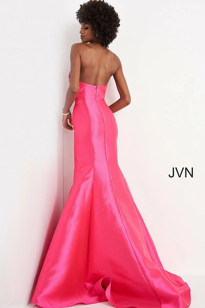 In Stock Jovani JVN02365 Size 6 Long Mikado Fitted Mermaid Pageant Prom Dress Prom Peak Neckline 5 In Stock Jovani JVN02365 Size 6 Long Mikado Fitted Mermaid Pageant Prom Dress Prom Peak Neckline