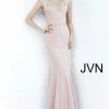 Discontinued JVN By Jovani 02629 Long Satin Sweetheart Neckline Off The Shoulder Evening Gown Long Sleeve Dresses