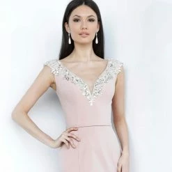 Discontinued JVN By Jovani 02629 Long Satin Sweetheart Neckline Off The Shoulder Evening Gown Long Sleeve Dresses