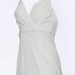 Discontinued Jovani JVN02713 Long Crepe Embellished Belt Prom Dress V Neck Slit Train Fit Flare 15 Discontinued Jovani JVN02713 Long Crepe Embellished Belt Prom Dress V Neck Slit Train Fit Flare