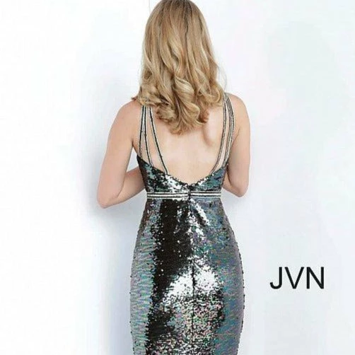 In Stock Jovani JVN02721 Size 8, 12 Long Fitted Multi Sequin Prom Dress Mermaid Pageant Gown 9 In Stock Jovani JVN02721 Size 8, 12 Long Fitted Multi Sequin Prom Dress Mermaid Pageant Gown
